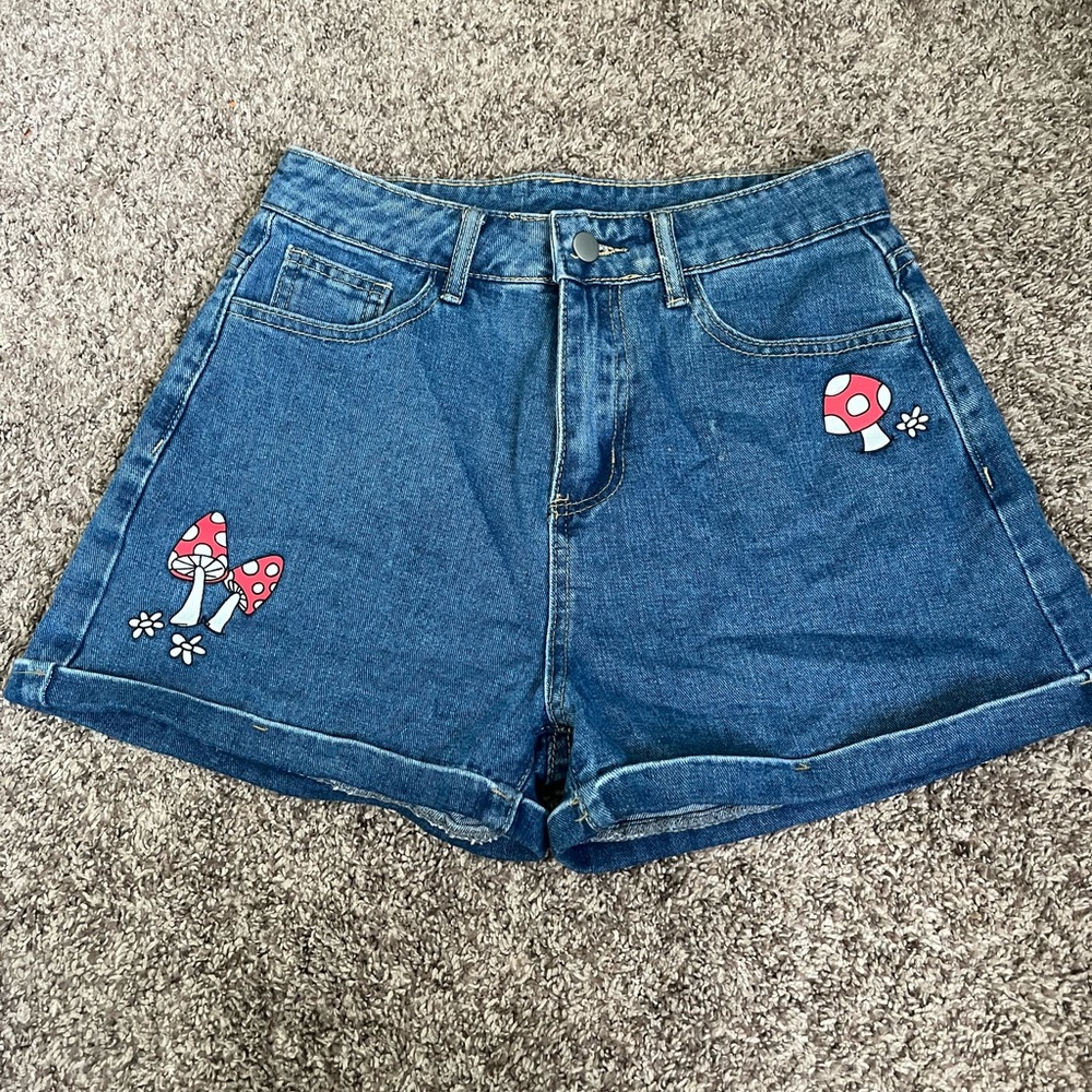 Dark wash Mushroom Shorts